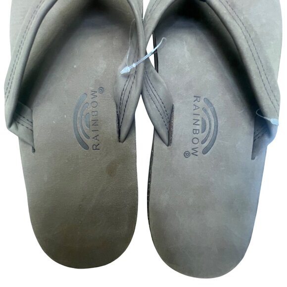 Rainbow Men’s Brown Leather 301ALTS Single Layer Arch Support Flip Flops  Sz XXL - Picture 6 of 9